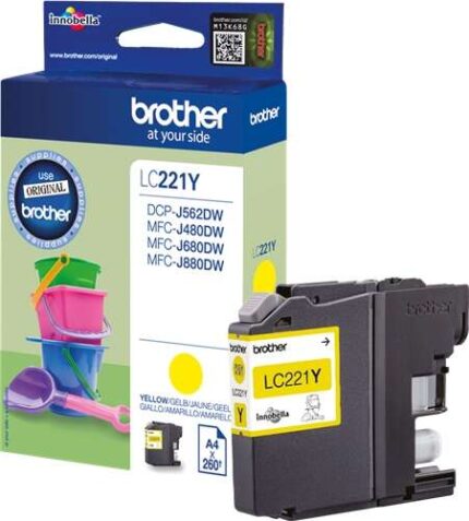 Brother LC221 Cartuccia d'inchiostro originale giallo - LC221YBP