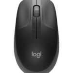 Logitech M190 Full Size Mouse wireless USB 1000 dpi - 3 pulsanti - Grande formato - Ambidestro - Colore nero/grigio scuro