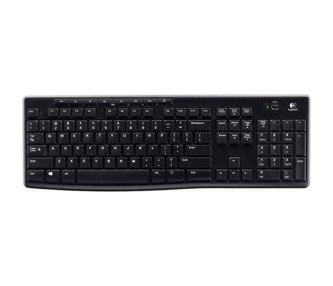 Logitech K270 Tastiera wireless USB - Resistente agli schizzi - Tasti di accesso rapido - Colore nero Logitech K270 Tastiera wireless USB - Resistente agli schizzi - Tasti di accesso rapido - Colore nero