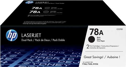 HP CE278A Nero Confezione da 2 cartucce toner originali - 78A HP CE278A Nero Confezione da 2 cartucce toner originali - 78A