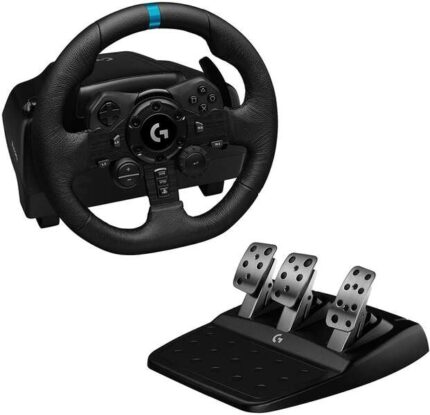 Logitech G923 Trueforce Set volante e pedali da corsa compatibile con PS4