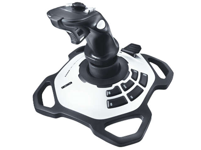 Logitech Extreme 3D Pro Joystick USB - 12 pulsanti programmabili - Grilletto rapido - Ergonomico - Base solida e stabile - Colore bianco/nero Logitech Extreme 3D Pro Joystick USB - 12 pulsanti programmabili - Grilletto rapido - Ergonomico - Base solida e stabile - Colore bianco/nero