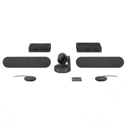 Logitech Rally Plus Kit per videoconferenze Telecamera PTZ Ultra HD 4K USB-C 3.0 - 2x Altoparlanti con cancellazione dell'eco - 2x Microfoni con portata fino a 4