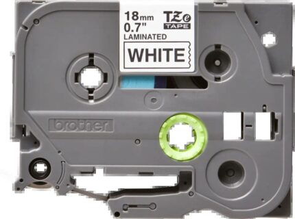 Brother TZe241 Nastro laminato originale per etichette - Testo nero su sfondo bianco - Larghezza 18 mm x 8 metri