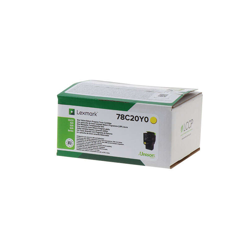 Lexmark CS421/CS521/CS622/CX421/CX522/CX622/CX625 Cartuccia toner originale giallo - 78C20Y0 Lexmark CS421/CS521/CS622/CX421/CX522/CX622/CX625 Cartuccia toner originale giallo - 78C20Y0