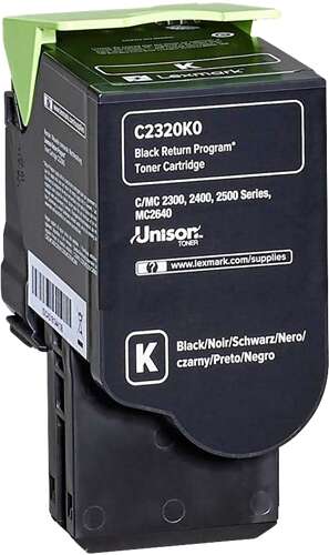 Lexmark C2325/C2425/C2535/MC2325/MC2425/MC2535/MC2640 Nero Cartuccia toner originale - C2320K0