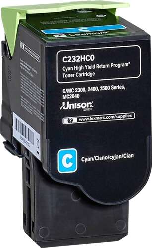 Lexmark C2325/C2425/C2535/MC2325/MC2425/MC2535/MC2640 Cartuccia toner originale ciano - C232HC0