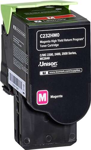 Lexmark C2325/C2425/C2535/MC2325/MC2425/MC2535/MC2640 Cartuccia toner originale magenta - C232HM0 Lexmark C2325/C2425/C2535/MC2325/MC2425/MC2535/MC2640 Cartuccia toner originale magenta - C232HM0