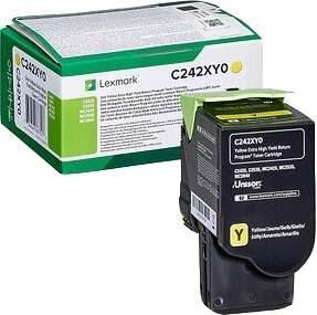 Lexmark C2425/C2535/MC2425/MC2535/MC2640 Cartuccia toner originale giallo - C242XY0 Lexmark C2425/C2535/MC2425/MC2535/MC2640 Cartuccia toner originale giallo - C242XY0