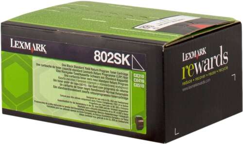 Lexmark CX310/CX410/CX510 Nero Cartuccia toner originale - 80C2SK0/80C2SKE/802SK Lexmark CX310/CX410/CX510 Nero Cartuccia toner originale - 80C2SK0/80C2SKE/802SK