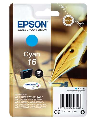 Cartuccia d'inchiostro originale Epson T1622 Ciano - C13T16224012