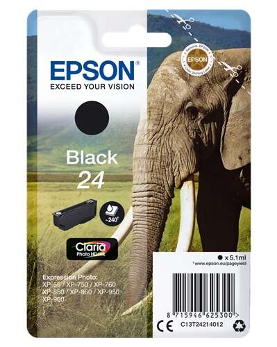 Epson T2421 (24) Nero Cartuccia d'inchiostro originale - C13T24214012