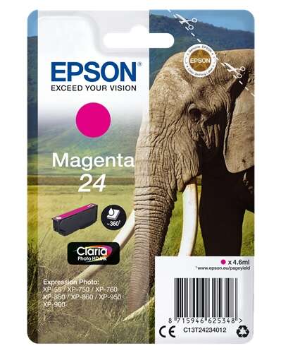 Epson T2423 (24) Cartuccia d'inchiostro originale magenta - C13T24234012 Epson T2423 (24) Cartuccia d'inchiostro originale magenta - C13T24234012