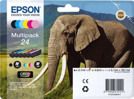 Epson T2428 (24) Confezione da 6 cartucce d'inchiostro originali - C13T24284011