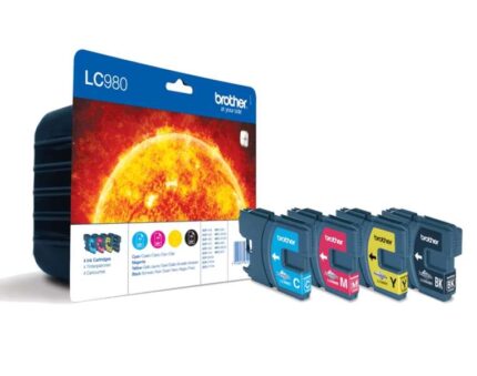 Brother LC980 Confezione da 4 cartucce d'inchiostro originali - LC980VALBP