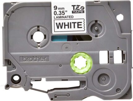 Brother TZe221 Nastro laminato originale per etichette - Testo nero su sfondo bianco - Larghezza 9 mm x 8 metri