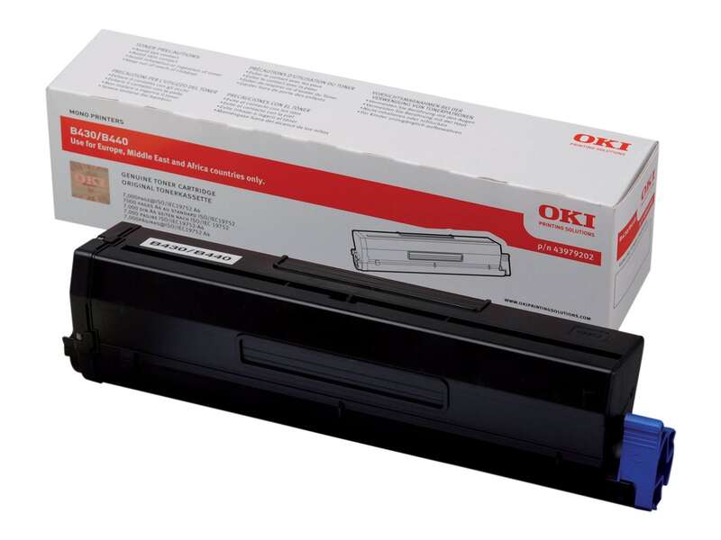 OKI B430/B440/MB460/MB470/MB480 Cartuccia toner originale nera - 43979202 OKI B430/B440/MB460/MB470/MB480 Cartuccia toner originale nera - 43979202