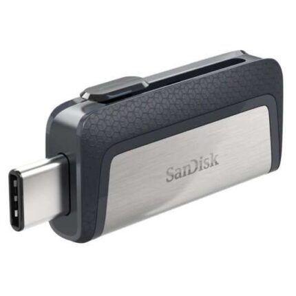 Sandisk Ultra Dual Memoria USB-C e USB-A 32 GB - Fino a 150 MB/s in lettura - Design metallico - Colore acciaio/nero (pendrive)