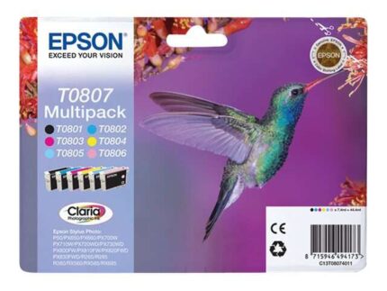 Epson T0807 Confezione da 6 cartucce d'inchiostro originali - C13T08074011