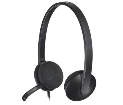 Logitech H340 Cuffie con microfono USB - Microfono pieghevole - Archetto regolabile - Cuscinetti imbottiti - Cavo da 1