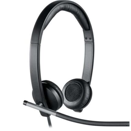 Logitech H650E Cuffie con microfono USB - Microfono pieghevole - Cuscinetti imbottiti - Comandi sul cavo - Colore nero