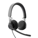 Logitech Zone Wired Cuffie con microfono pieghevole USB-C - Adattatore USB-A - Archetto regolabile - Cuscinetti imbottiti - Comandi sul cavo - Cavo intrecciato da 1