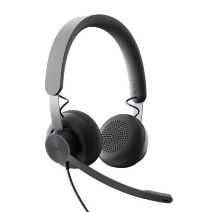 Logitech Zone Wired Cuffie con microfono pieghevole USB-C - Adattatore USB-A - Archetto regolabile - Cuscinetti imbottiti - Comandi sul cavo - Cavo intrecciato da 1
