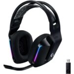 Logitech G733 Cuffie da gioco wireless DTS 7.1 con microfono - Tecnologia Lightspeed - Illuminazione RGB - Autonomia fino a 29 ore - Microfono rimovibile - Cuscinetti imbottiti - Comandi sulle cuffie - Colore nero