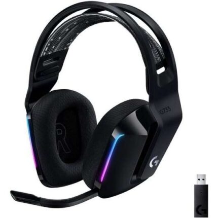 Logitech G733 Cuffie da gioco wireless DTS 7.1 con microfono - Tecnologia Lightspeed - Illuminazione RGB - Autonomia fino a 29 ore - Microfono rimovibile - Cuscinetti imbottiti - Comandi sulle cuffie - Colore nero