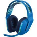 Logitech G733 Cuffie da gioco wireless DTS 7.1 con microfono - Tecnologia Lightspeed - Illuminazione RGB - Autonomia fino a 29 ore - Microfono rimovibile - Cuscinetti imbottiti - Controlli sulle cuffie - Colore blu