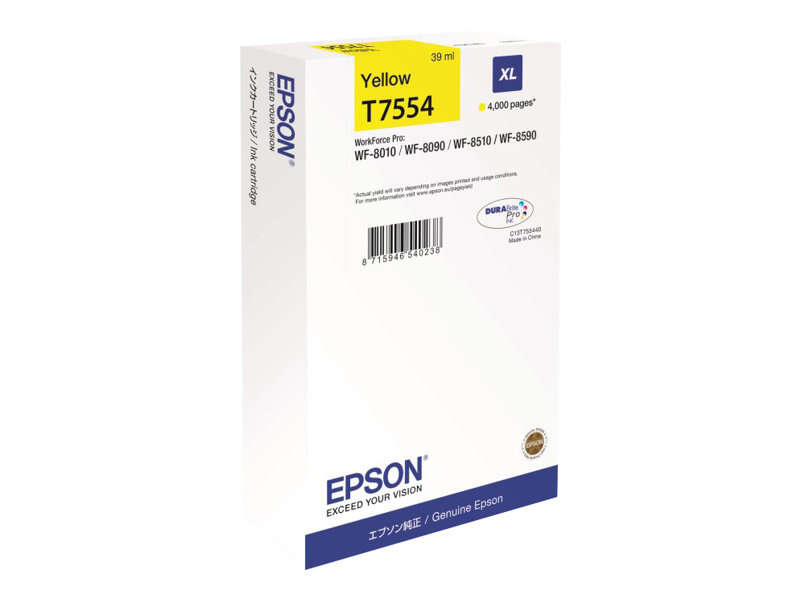 Epson T7554 Cartuccia d'inchiostro originale giallo - C13T755440/C13T75544N Epson T7554 Cartuccia d'inchiostro originale giallo - C13T755440/C13T75544N