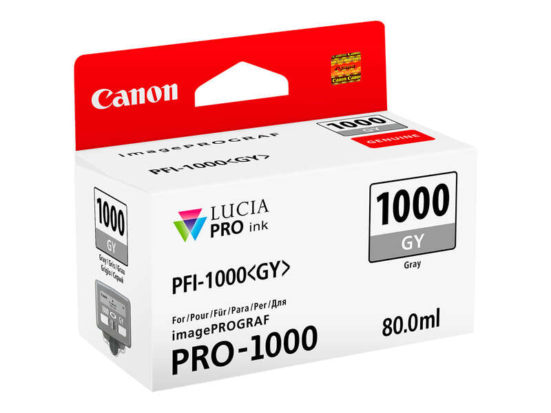 Canon PFI1000 Grigio Cartuccia d'inchiostro originale - PFI1000GY/0552C001 Canon PFI1000 Grigio Cartuccia d'inchiostro originale - PFI1000GY/0552C001