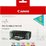 Canon PGI72 Confezione da 5 cartucce d'inchiostro originali - Nero opaco