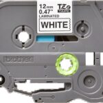 Brother TZe231 Nastro laminato originale per etichette - Testo nero su sfondo bianco - Larghezza 12 mm x 8 metri