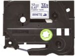 Brother TZeFA3 Nastro tessile originale per etichette - Testo blu su sfondo bianco - Larghezza 12 mm x 3 metri