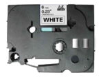 Brother TZe211 Nastro laminato generico per etichette - Testo nero su sfondo bianco - Larghezza 6 mm x 8 metri