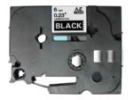 Brother TZe315 Nastro laminato generico per etichette - Testo bianco su sfondo nero - Larghezza 6 mm x 8 metri
