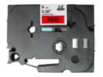 Brother TZe421 Nastro laminato generico per etichette - Testo nero su sfondo rosso - Larghezza 9 mm x 8 metri