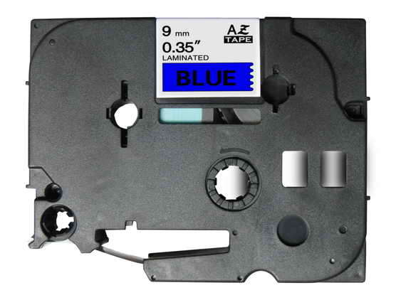 Brother TZe521 Nastro laminato generico per etichette - Testo nero su sfondo blu - Larghezza 9 mm x 8 metri Brother TZe521 Nastro laminato generico per etichette - Testo nero su sfondo blu - Larghezza 9 mm x 8 metri