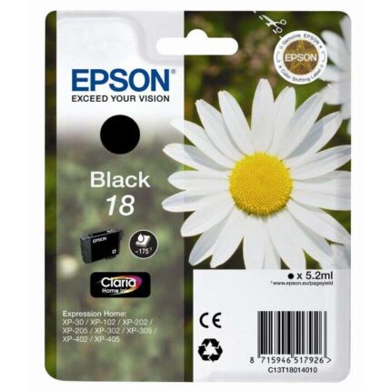 Epson T1801 (18) Nero Cartuccia d'inchiostro originale - C13T18014012