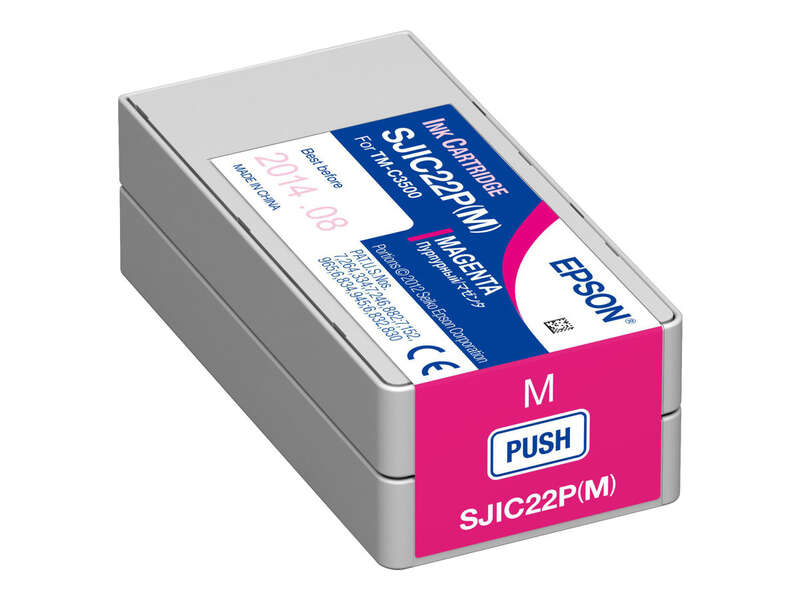 Cartuccia d'inchiostro originale Epson SJIC22P Magenta - C33S020603/SJIC22P(M) Cartuccia d'inchiostro originale Epson SJIC22P Magenta - C33S020603/SJIC22P(M)