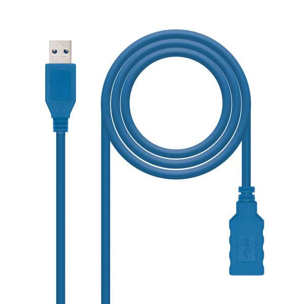 Nanocavo Cavo USB-A 3.0 maschio a USB-A femmina 1 m - Colore blu Nanocavo Cavo USB-A 3.0 maschio a USB-A femmina 1 m - Colore blu