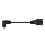 Nanocable Cavo Micro USB 2.0 OTG angolato maschio a USB-A femmina 15 cm