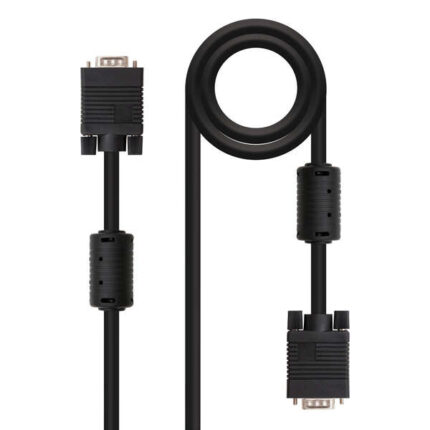 Nanocavo Cavo SVGA con ferrite HDB15 maschio a HDB15 maschio 1 m - Colore nero