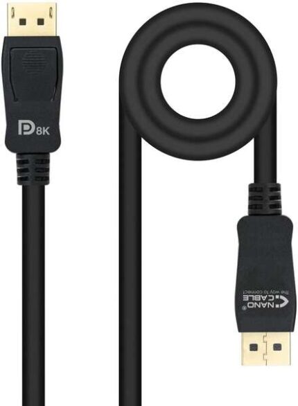 Nanocavo DisplayPort 1.4 maschio a DisplayPort 1.4 maschio 1 m - Certificato VESA - Colore nero