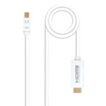 Nanocavo Cavo convertitore Mini DP maschio a HDMI v1.4 maschio 2 m - Colore bianco
