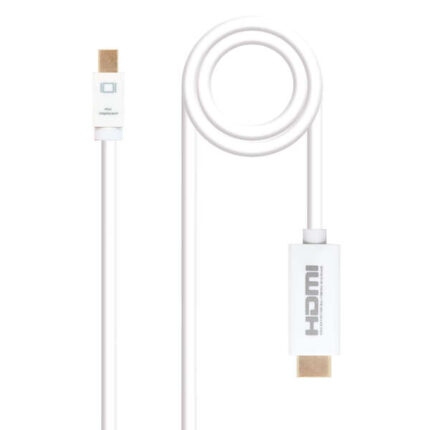 Nanocavo Cavo convertitore Mini DP maschio a HDMI v1.4 maschio 2 m - Colore bianco