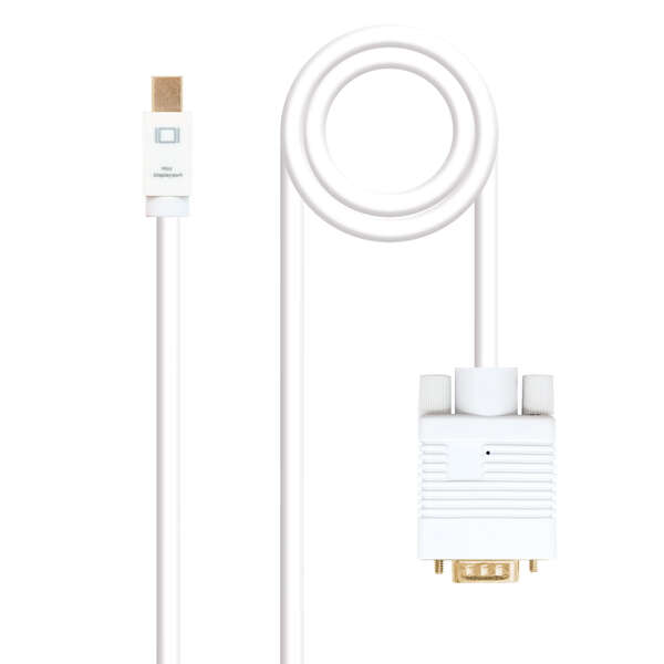 Cavo convertitore Nanocable Mini DP maschio a VGA maschio 3 m - Colore bianco Cavo convertitore Nanocable Mini DP maschio a VGA maschio 3 m - Colore bianco