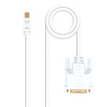 Nanocable Cavo convertitore Mini DP maschio a DVI maschio 5 m - Colore bianco