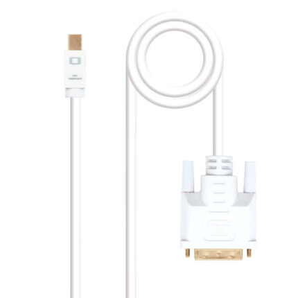 Nanocable Cavo convertitore Mini DP maschio a DVI maschio 5 m - Colore bianco